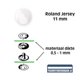 Drukknopen set | 11 mm | Roland Jersey | wit | 15 stuks Drukknopen KIN - 11 - ROLAND - WIT - 1950 8590265080333